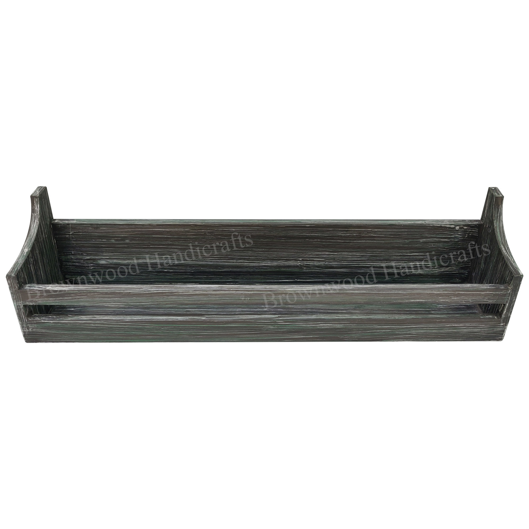 Mdf Wall Shelf White Green Antique Size: 24 X 5 X 4 Inch (11mm Thickness)