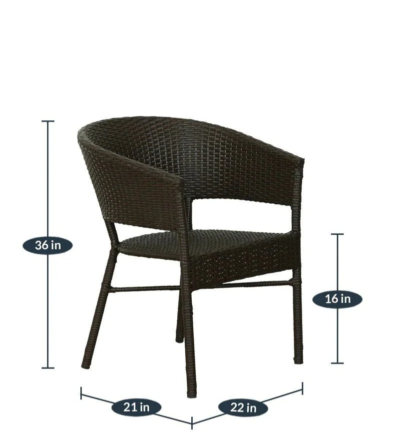 Table Chair Set ( Dark Brown) No Assembly Required