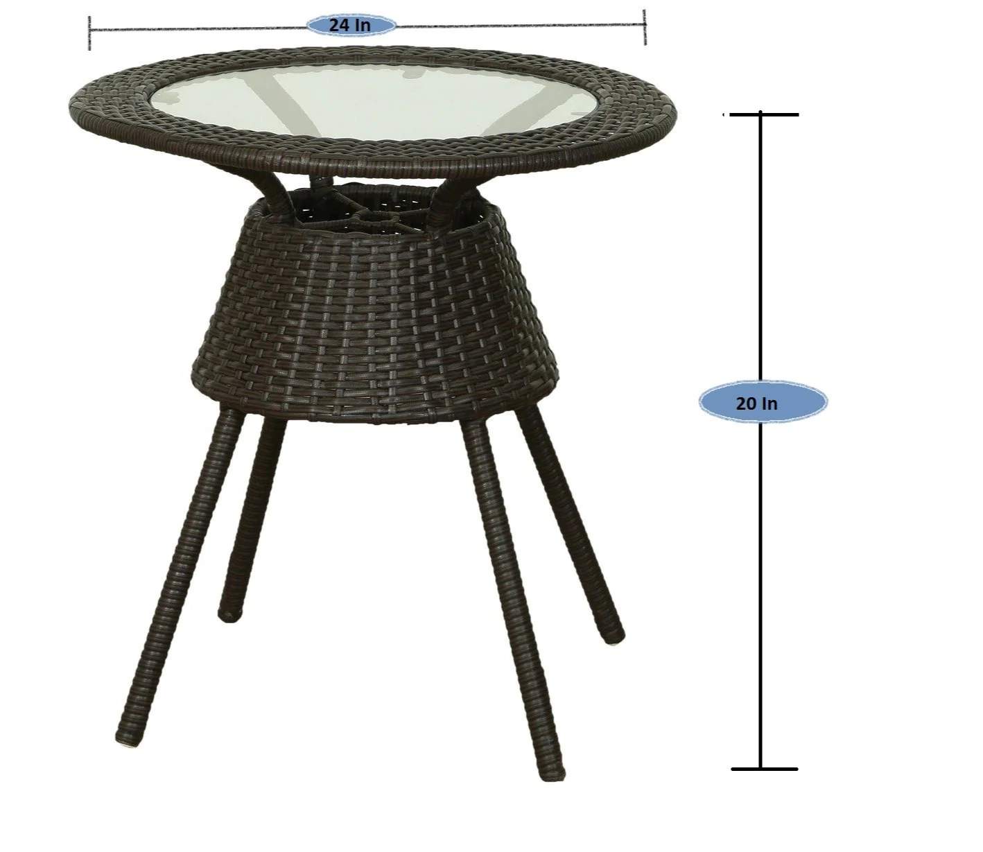 Table Chair Set ( Dark Brown) No Assembly Required