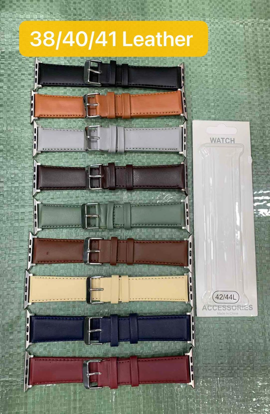 Leather Watch Strap - Leather, Sizes 38/40/42/44 Mm, Available In Many Colors | Unisex, Square Shape, Fashion, Charm, Luxury, Sports Types