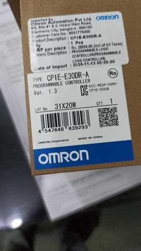 OMRON PLC - Model CP1E-E30DR-A, Version 1.3 | Ladder Logic Programming and Advanced Functionality