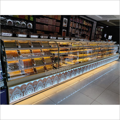 Silver Namkeen Display Counter