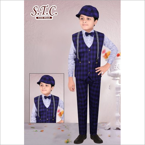 फैंसी चेक्स सस्पेंडर सूट आयु समूह: बच्चे