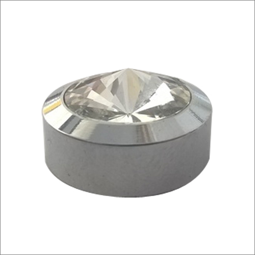 Aluminum Diamond Mirror Bracket - Polished Finish, Compatible with Glass Up to 6 mm | Elegant Diamond Cap for Modern and Classic Home Decor