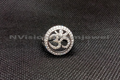 Real Diamond  Om Ring Diamond Carat Weight: 0.65 Carat