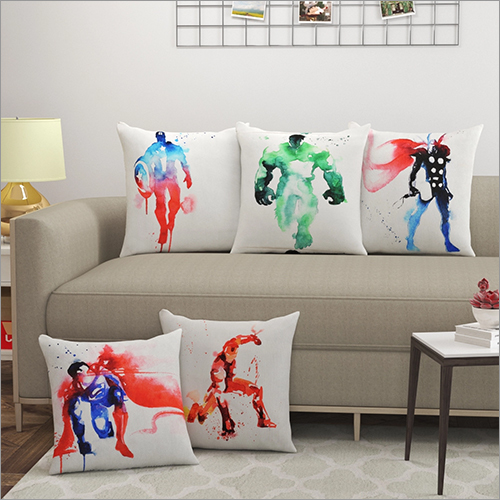 मल्टीकलर लिविंग रूम कुशन कवर