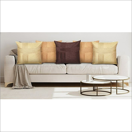 Sofa Cushion Cover - Hand Painted Pattern, Multi Color Polyester, Customized Sizes, Square Shape, With Zipper