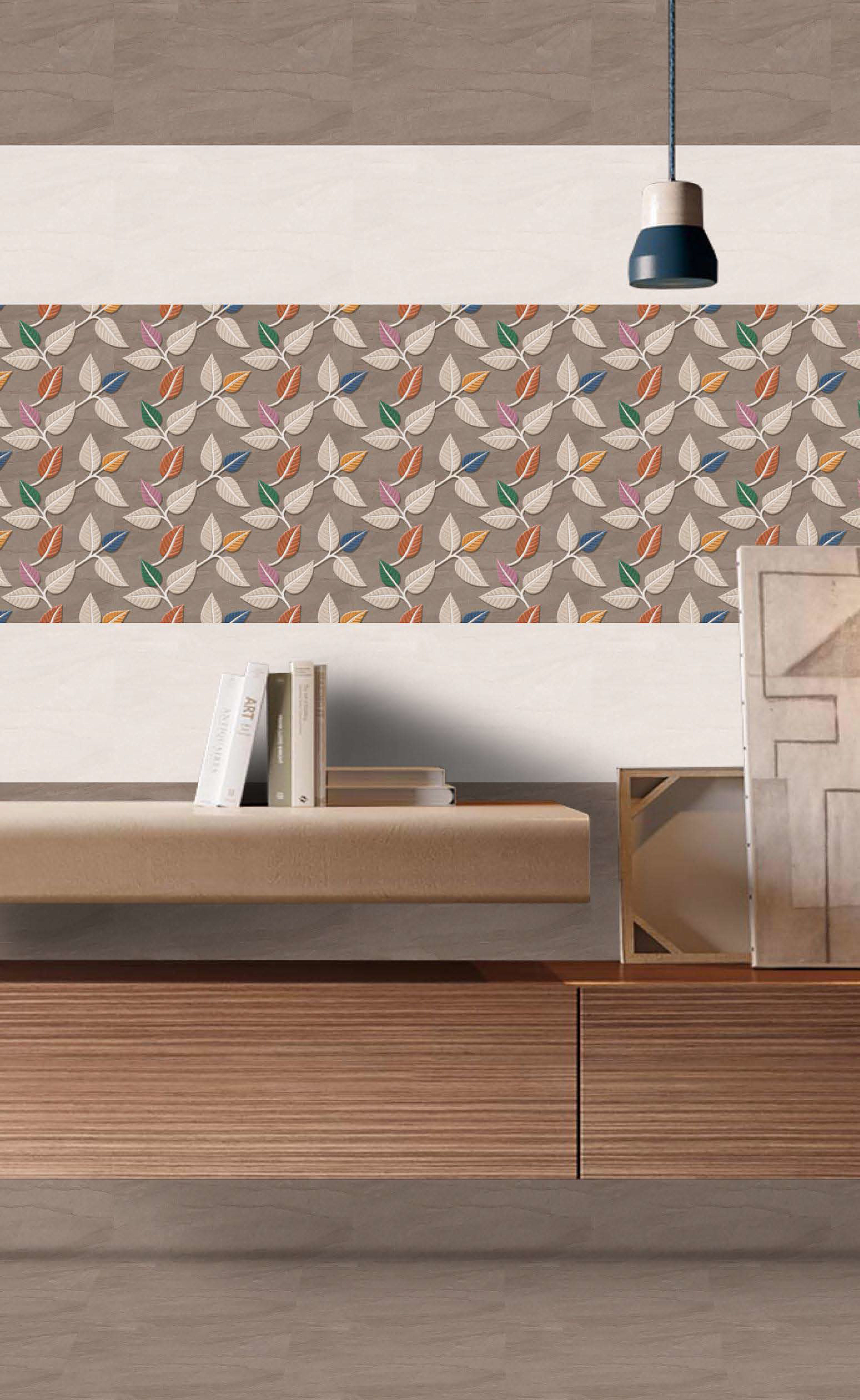 Glossy 6 - Ceramic Wall Tiles 12x18 Inches | Multi-color, Acid Proof, Waterproof Material, Vitrified, 6-8mm Thickness, Rectangular Shape