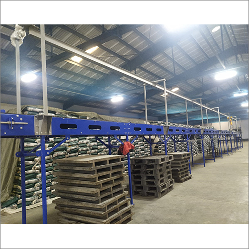 Blue Industrial Bag Loading Belt Conveyor