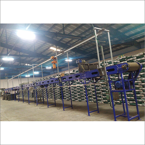 Blue Industrial Bag Loading Belt Conveyor