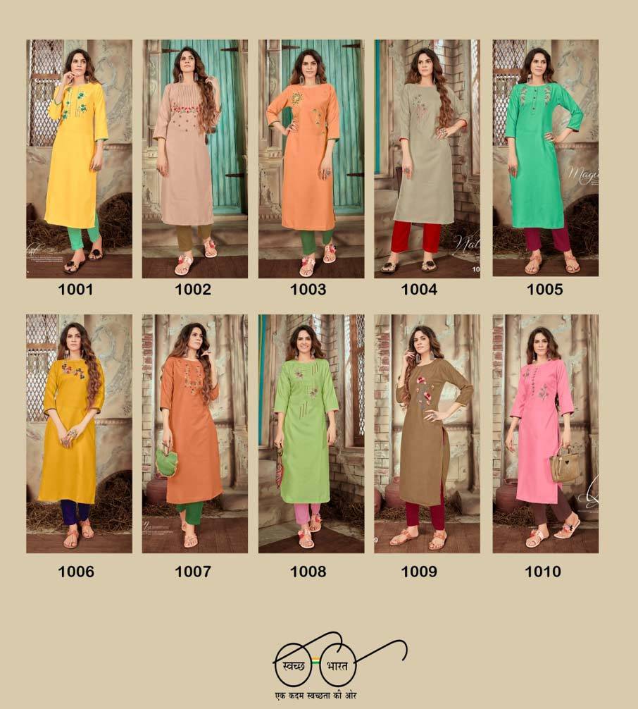 Washable Rajnandini 6 Jaipuri Kurtis Catalogue Garment