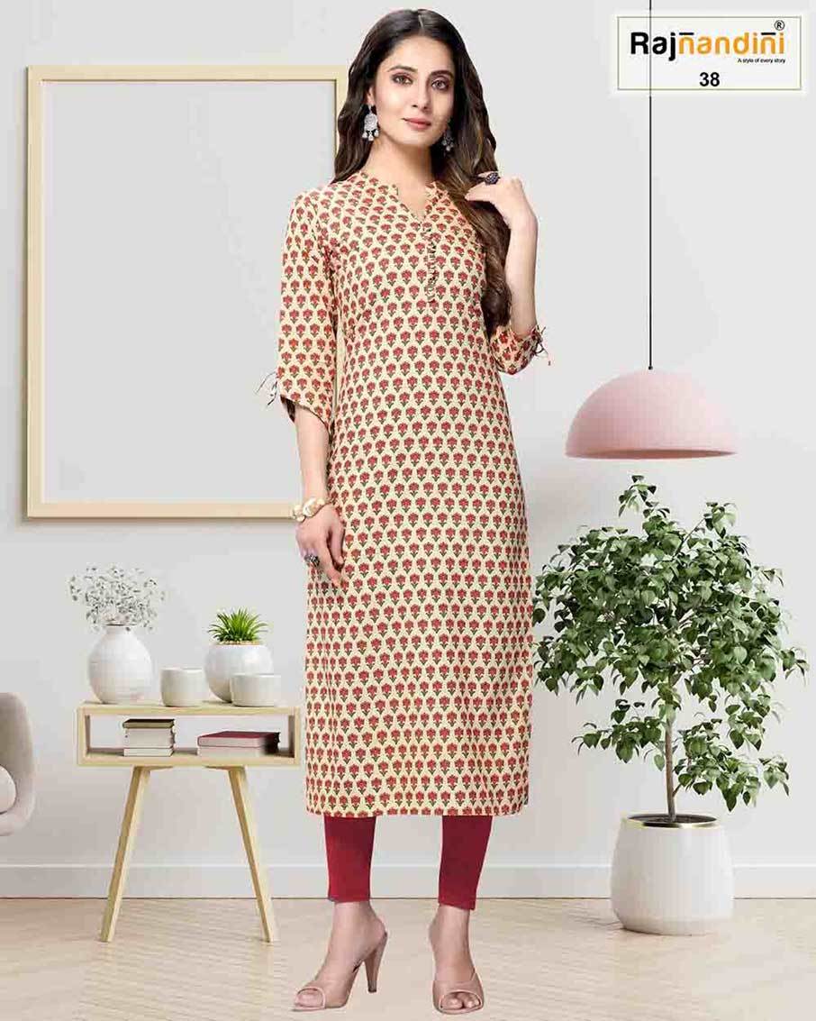 Washable Rajnandini 6 Jaipuri Kurtis Catalogue Garment