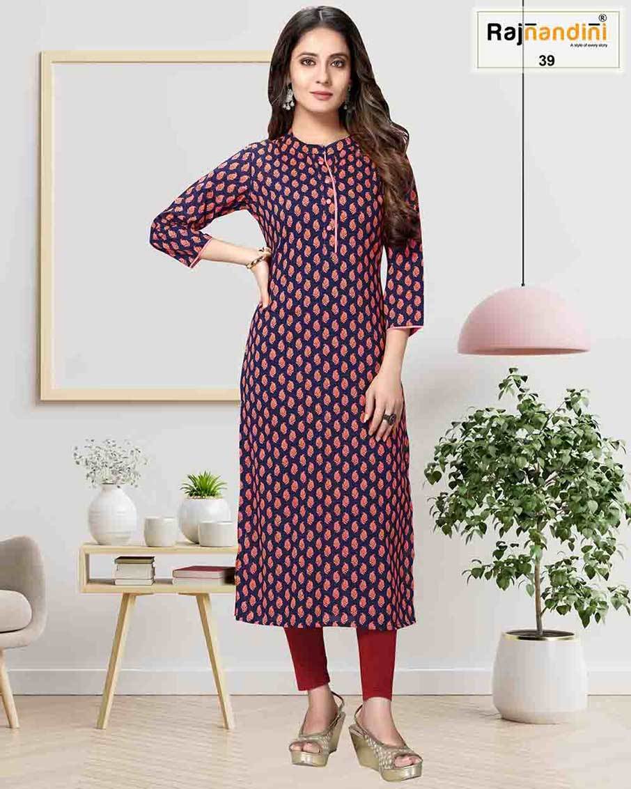 Washable Rajnandini 6 Jaipuri Kurtis Catalogue Garment