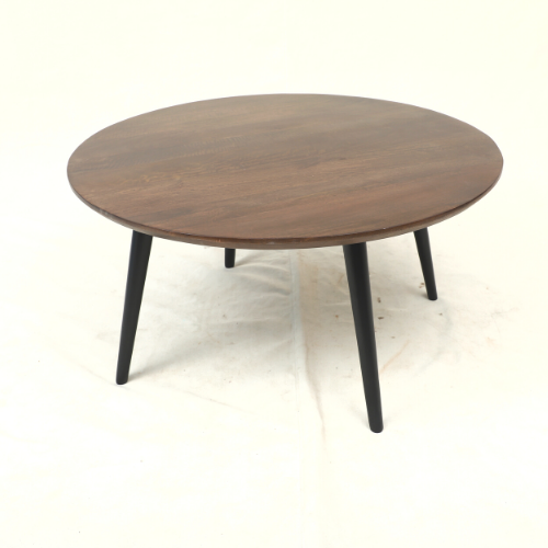 Handmade Flat Solid Wood Round Coffee Table