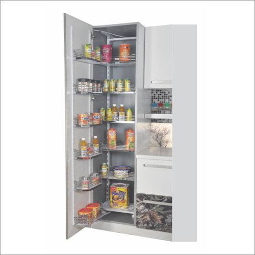 Silver Stainless Steel Wooden Pantry