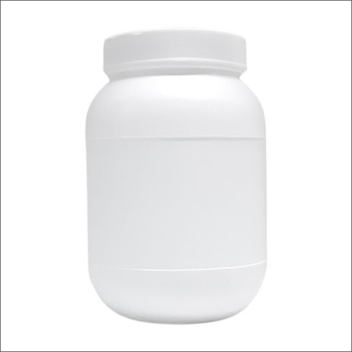 1 Ltr Milky Plastic Round Jar Bottle - Plastic Material, Customized Size, White Color | Durable, BPA-Free, Screw Cap Sealing, Versatile Use