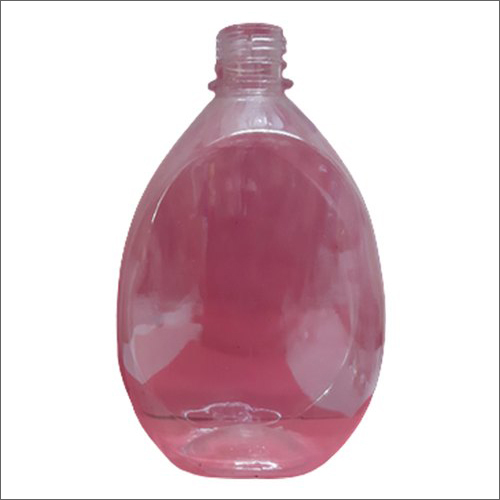 500ml Oval Clear Pet Bottle - Plastic Material, Round Shape, Clear Color | Screw Cap, Ideal for Oil Industrial Use
