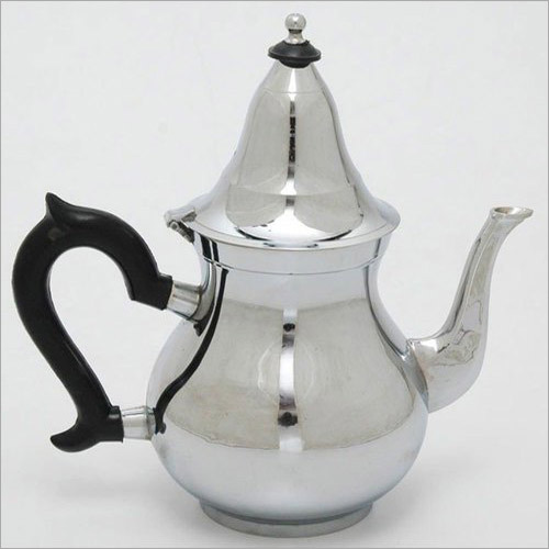 20cm Nickel Plated Brass Tea Pot