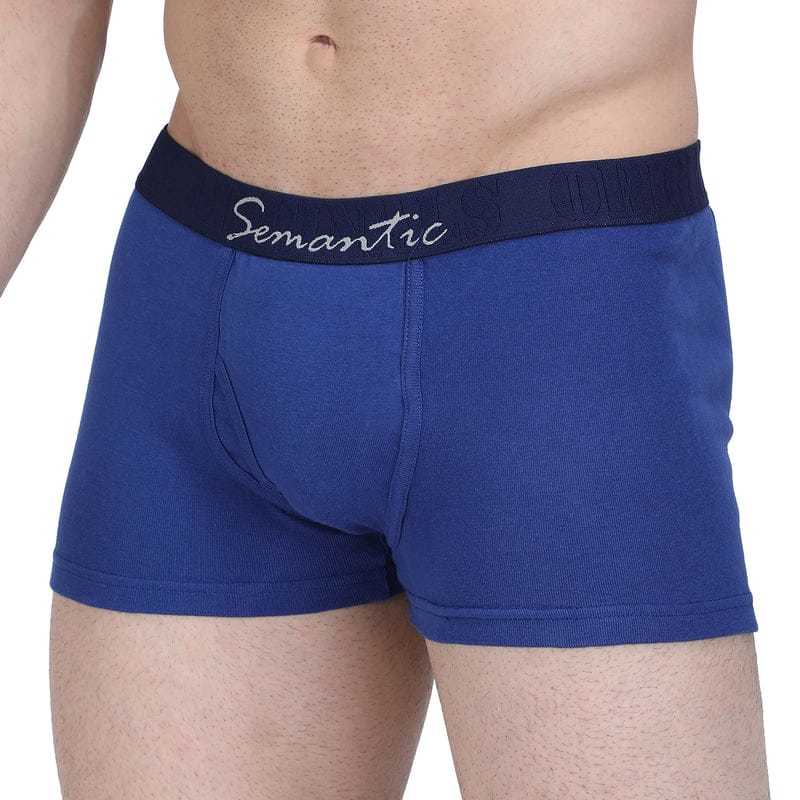 Semantic Cotton Royal Trunks With Fly - Solid - Age Group: 16 Above