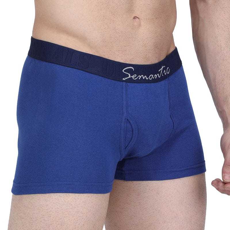 Semantic Cotton Royal Trunks With Fly - Solid - Age Group: 16 Above