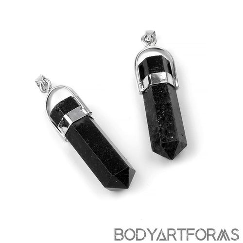 ब्लैक टूमलाइन सिंगल पॉइंट पेंडेंट