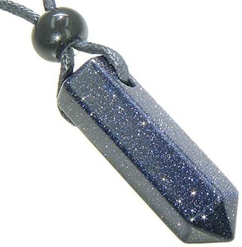 ब्लू गोल्ड स्टोन सिंगल पॉइंट पेंडेंट