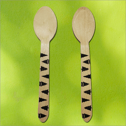 Biodegradable Wooden Spoon With Printed Design