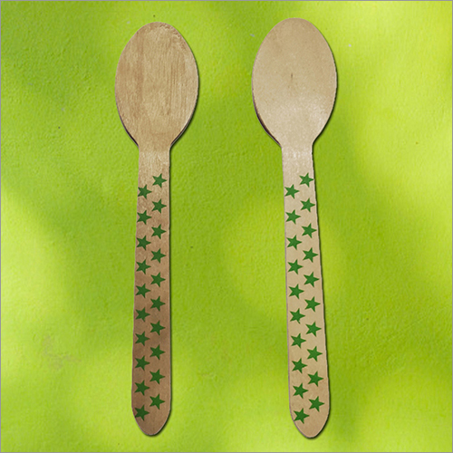 Biodegradable Wooden Spoon With Printed Design