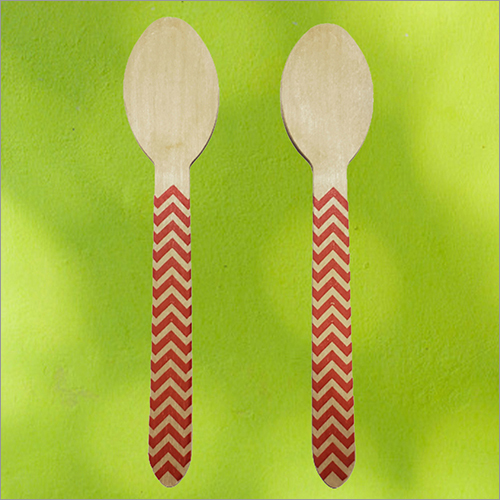 Biodegradable Wooden Spoon With Printed Design