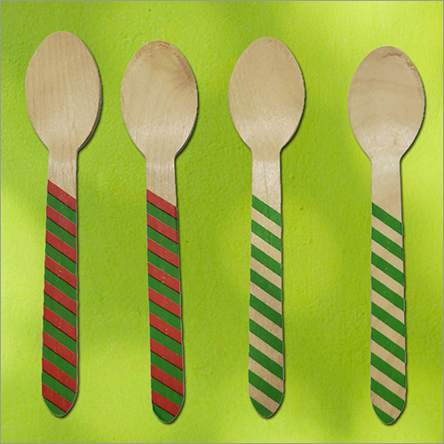 Biodegradable Wooden Spoon With Printed Design
