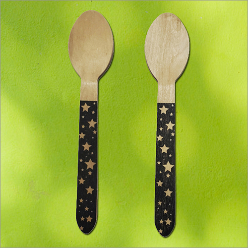 Biodegradable Wooden Spoon With Printed Design