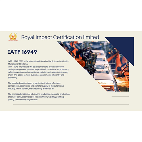 IATF 16949 Certification Services - Comprehensive Quality Management System Assessment | Streamlined Process, Industry Best Practices, Enhanced Supplier Relationships