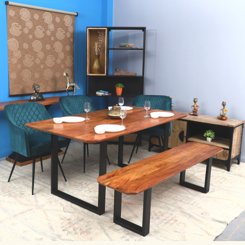 हस्तनिर्मित यू शेप डाइनिंग टेबल