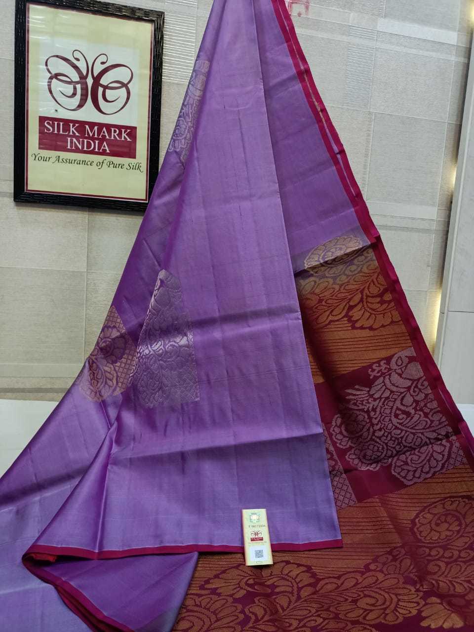 Purple Avrata Butta Silk Handloom