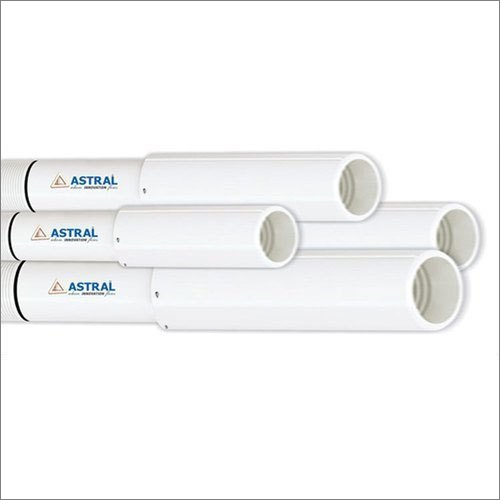 Astral UPVC Pipe - UPVC, 6 Meter Length, White Color | Round Shape for Versatile Applications