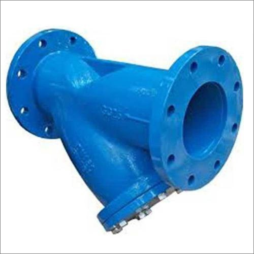 Cast Iron Y Type Strainer - 1/2" Size, Blue Color | Industrial Use for Air, Water & Gas Media