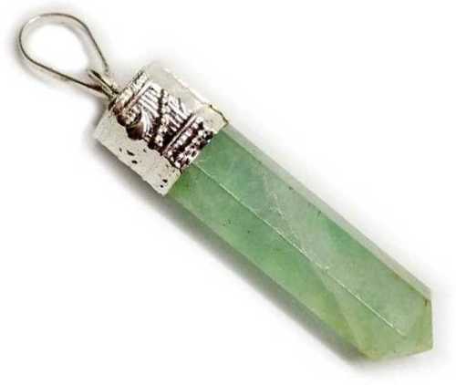 ग्रीन फ्लोराइट सिंगल पॉइंट पेंडेंट