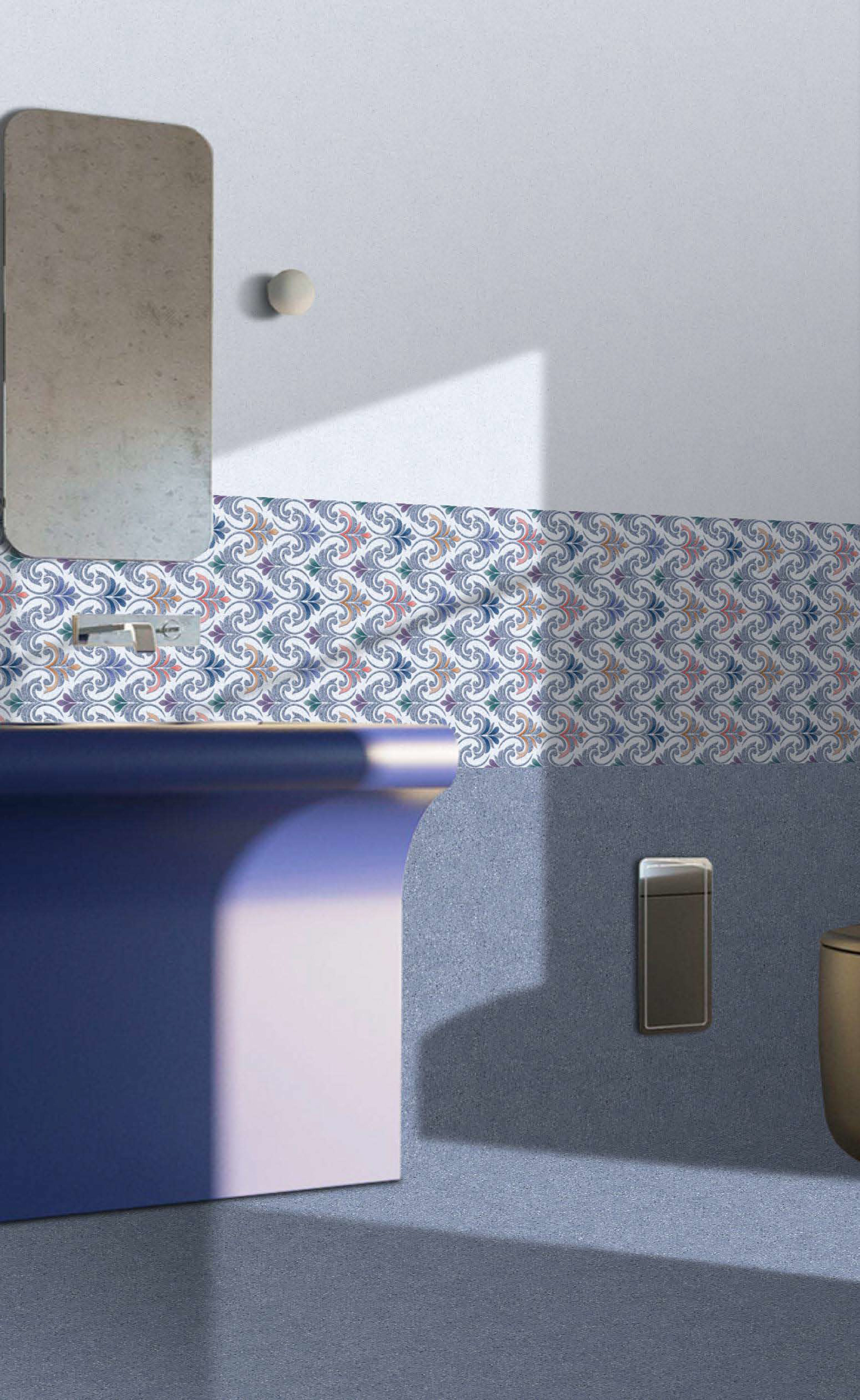 Glossy 9 - Ceramic 12x18 , Multicolor | Acid Proof, Waterproof, Vitrified Tiles For Bathroom, Kitchen, And Front Elevation