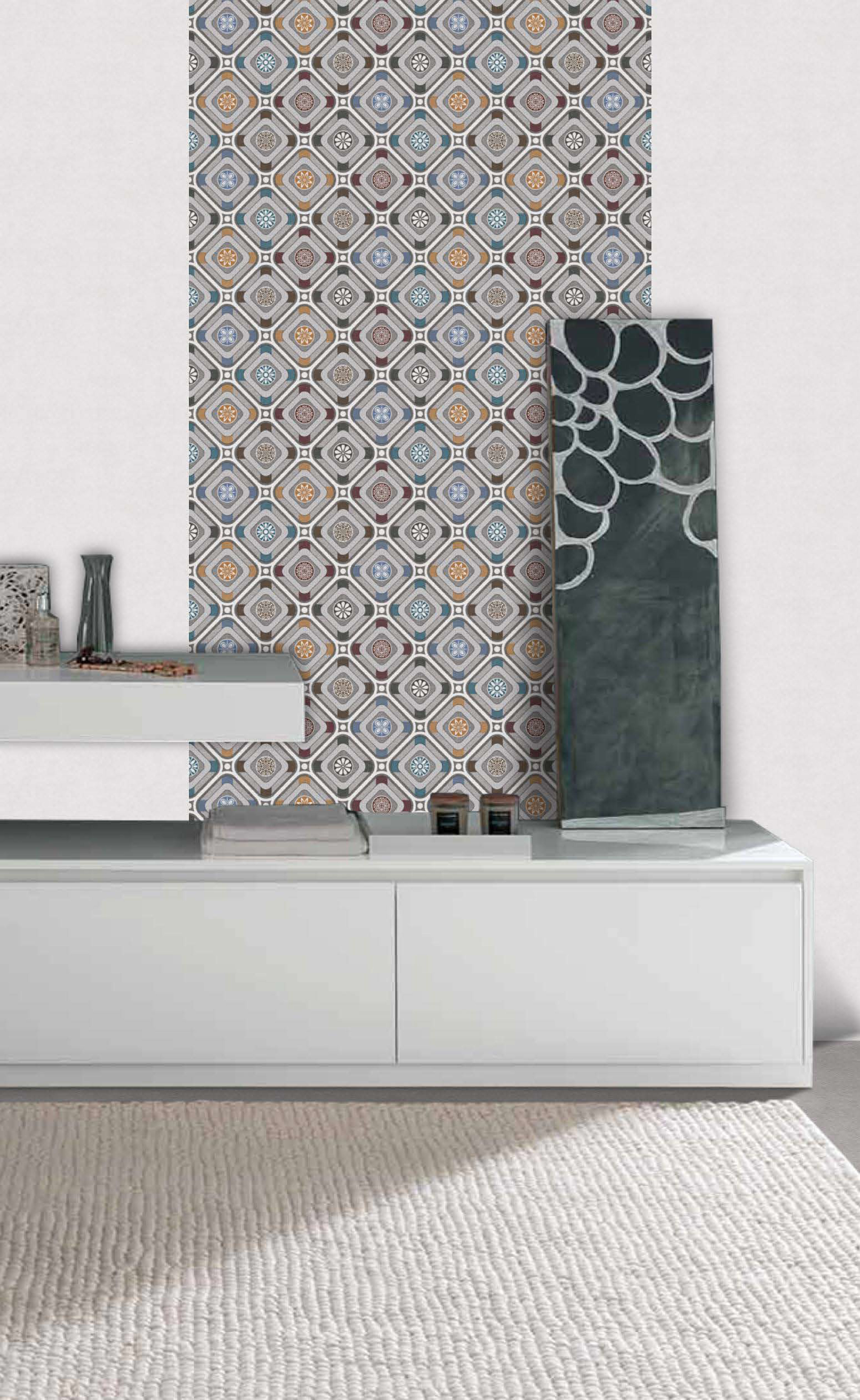 Glossy 10 - Ceramic Tiles 12x18 | Multi Color, Acid Proof, Waterproof, Flatness 6-8mm, Vitrified Technique, Ideal For Bathroom & Kitchen