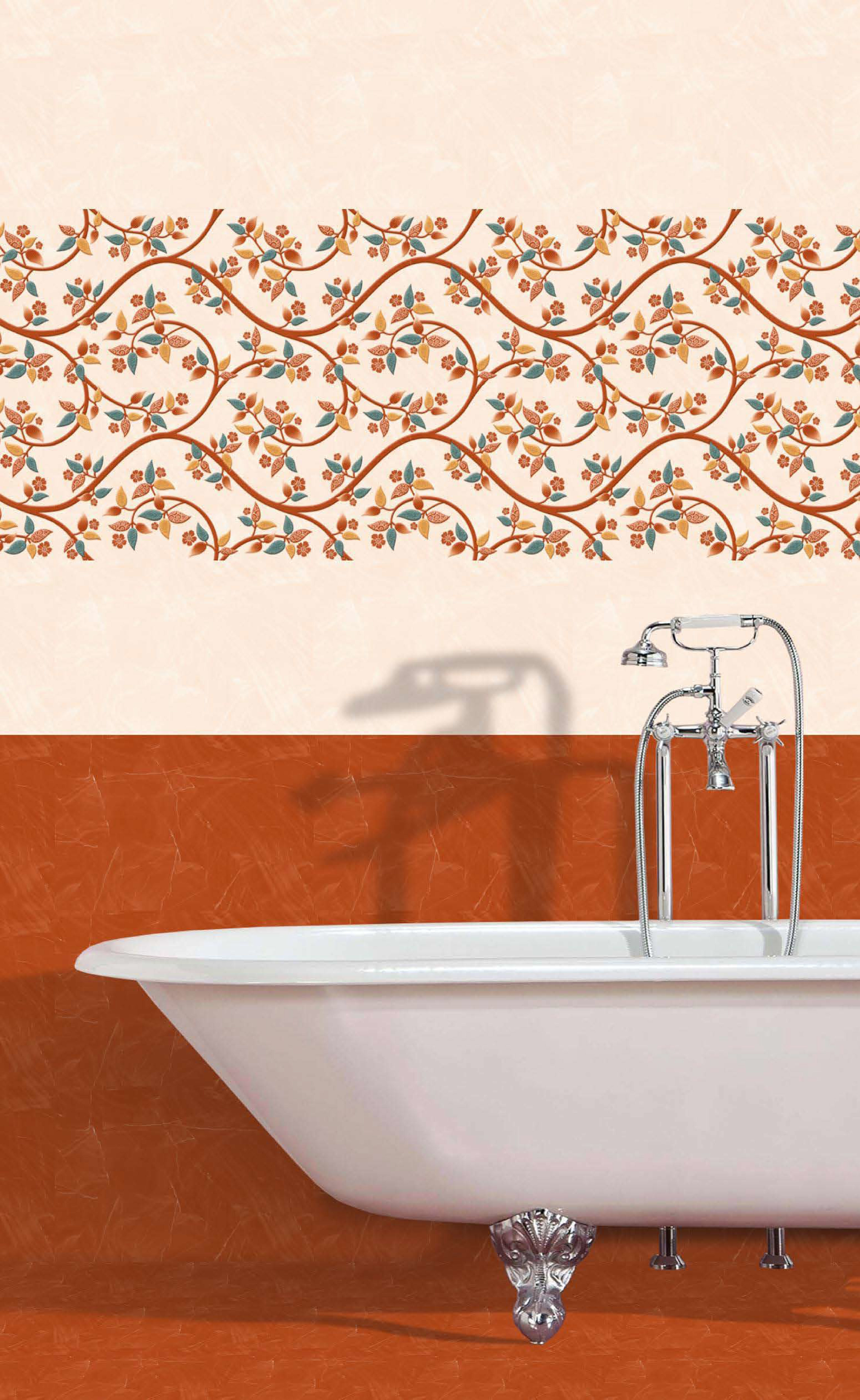 Glossy 10 - Ceramic Tiles 12x18 | Multi Color, Acid Proof, Waterproof, Flatness 6-8mm, Vitrified Technique, Ideal For Bathroom & Kitchen