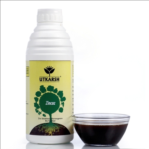 Utkarsh Zincoz - 1 Litre Liquid Bio Fertilizer , Enhances Plant Maturity, Improves Internode Length, Increases Leaf Size, Effective Drenching and Drip Applications