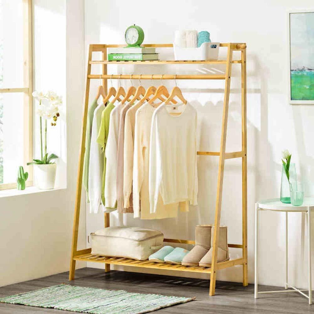 Bamboo Diy Garment Coat Clothes Rack (100 X 140 Cm) - Bamboo Material, 100x140 Cm, Natural Color , Multi-functional, Easy Assembly, Sturdy Design