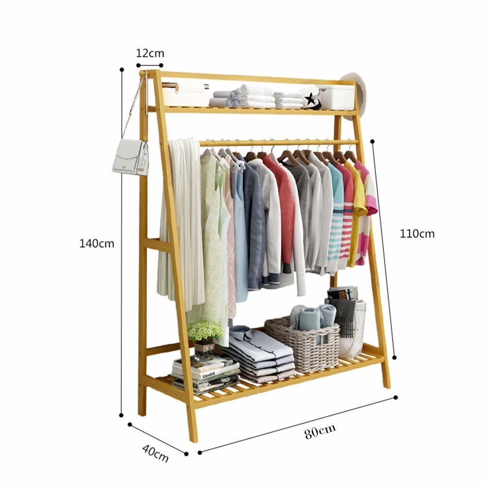 Bamboo Diy Garment Coat Clothes Rack (100 X 140 Cm) - Bamboo Material, 100x140 Cm, Natural Color , Multi-functional, Easy Assembly, Sturdy Design