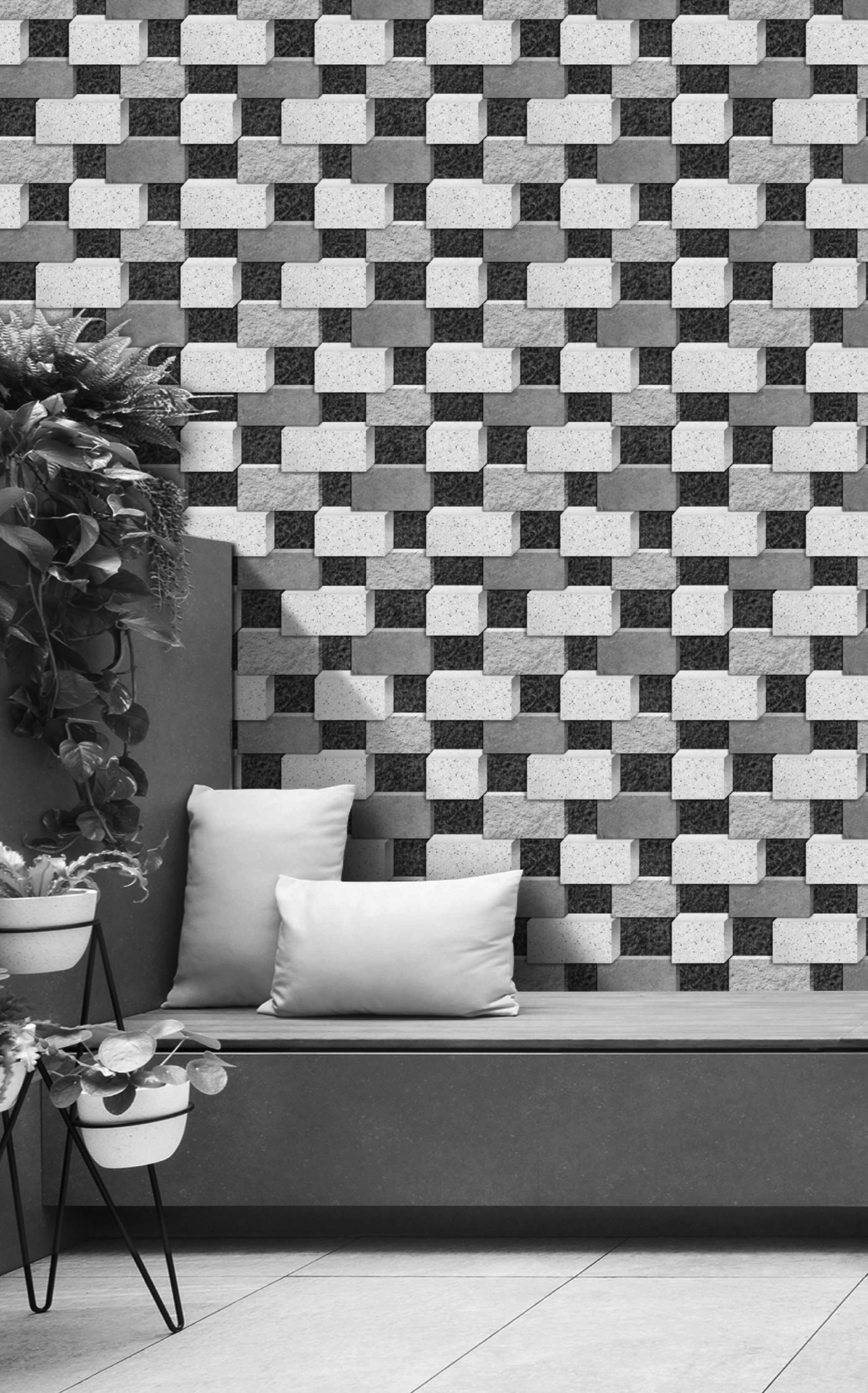 Elevation Series 2 - Ceramic Wall Tiles 12x18 | Vitrified, Acid Proof, Waterproof, Multi-color, Rectangle Shape, 6-8mm Thickness