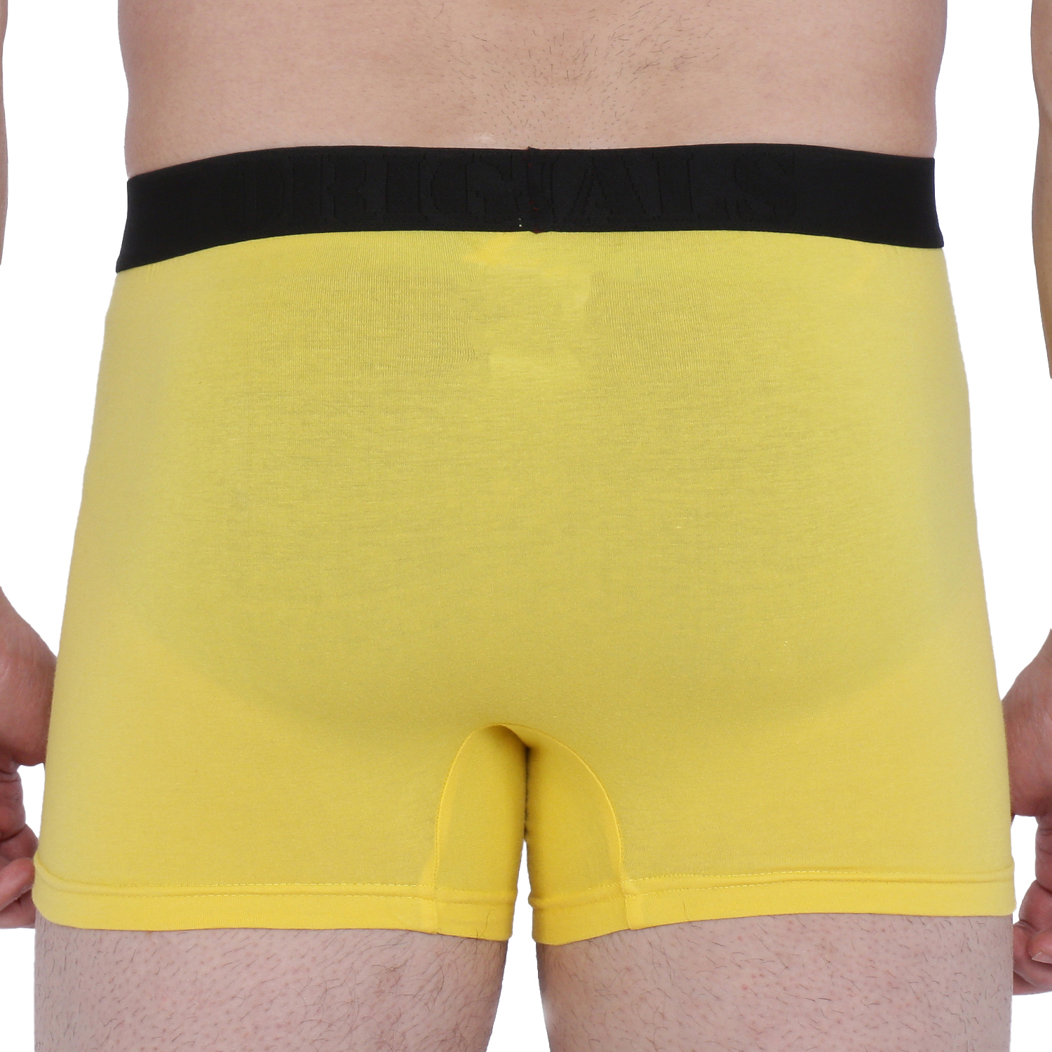 Semantic Cotton-elastane Yellow Trunks With Fly - Age Group: 16 Above