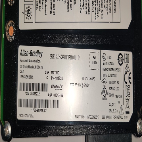 Allen Bradley 1756-en2tr Contrologix Ethernet Module
