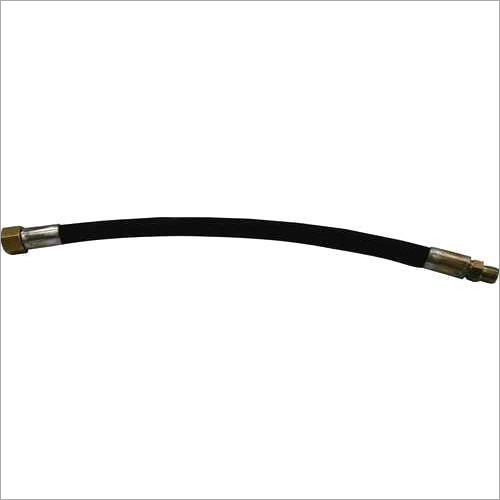 Tractor Trolley Hose Pipe - Rubber Material, 20-22mm Diameter, 6000 Ph Pressure | Flexible, Black, Industrial Use