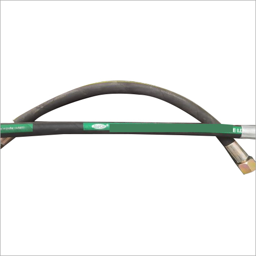 Tractor Trolley Hose Pipe - Rubber Material, 20-22mm Diameter, 6000 Ph Pressure | Flexible, Black, Industrial Use