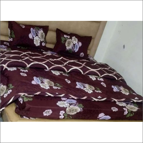 Jojo 4pc Double Bed Comforter Set - Cotton Blend, Full Size, Geometric Pattern in Brown | Perfect for Household and Hotel Use