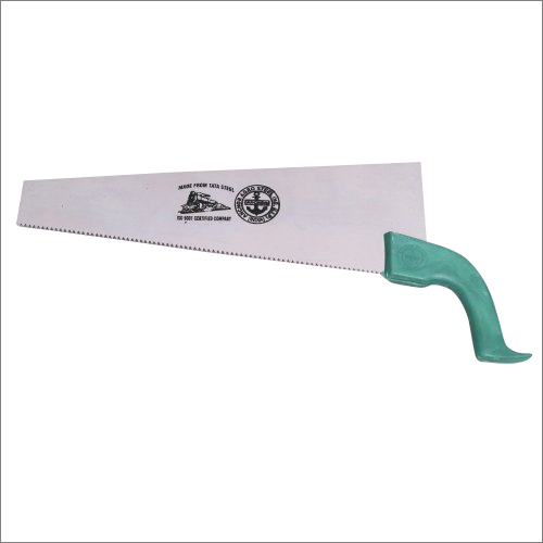 White Polish Handsaw - Stainless Steel Blade, Ergonomic Pvc Half Handle, White Finish For Wood Cutting